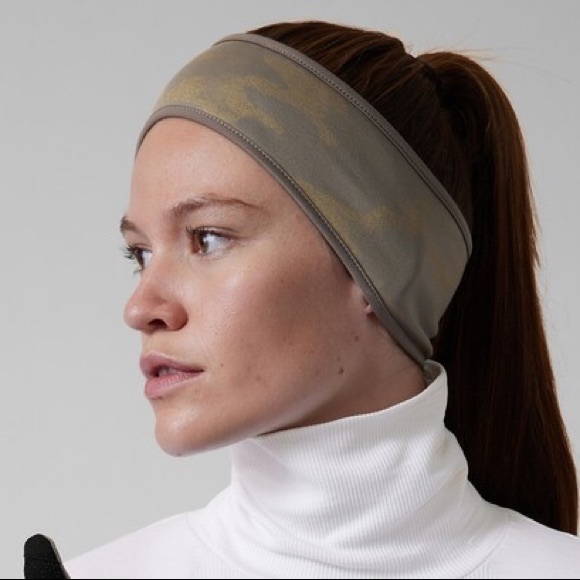 Athleta Accessories Athleta Grey Camo Flurry Reflective Ii Headband